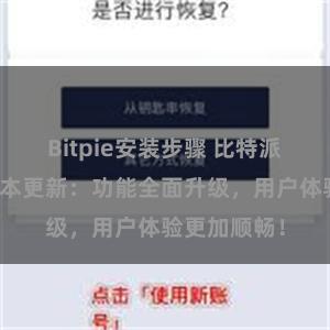   Bitpie安装步骤 比特派钱包最新版本更新：功能全面升级，用户体验更加顺畅！