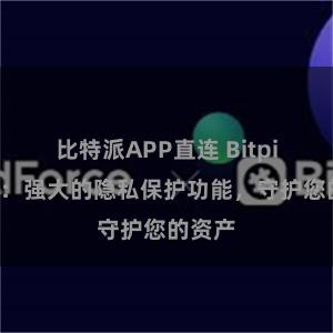   比特派APP直连 Bitpie钱包：强大的隐私保护功能，守护您的资产