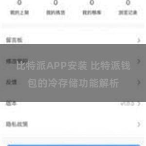 比特派APP安装 比特派钱包的冷存储功能解析