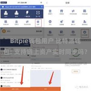 Bitpie钱包用户 比特派钱包: 支持链上资产实时同步吗？