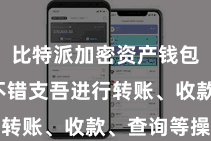 比特派加密资产钱包  用户不错支吾进行转账、收款、查询等操作