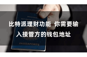 比特派理财功能  你需要输入接管方的钱包地址